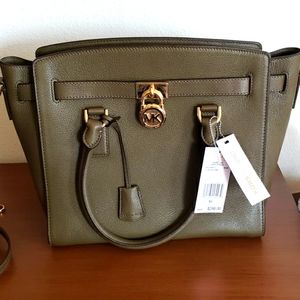 MICHAEL Michael Kors Hamilton Kors Studio LG Satchel Olive